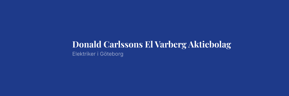 Donald Carlssons El Varberg Aktiebolag