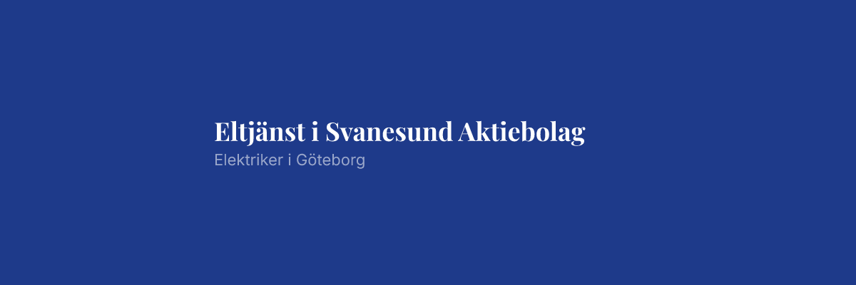 Eltjänst i Svanesund Aktiebolag
