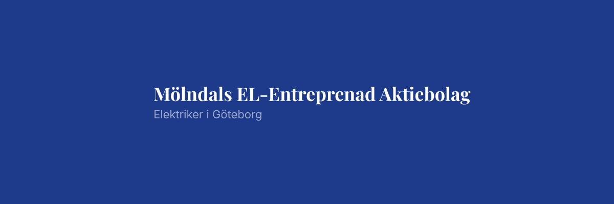 Mölndals EL-Entreprenad Aktiebolag