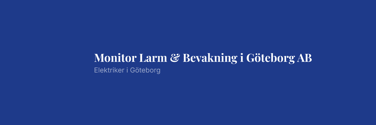 Monitor Larm & Bevakning i Göteborg AB