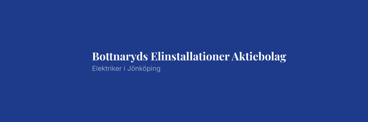 Bottnaryds Elinstallationer Aktiebolag
