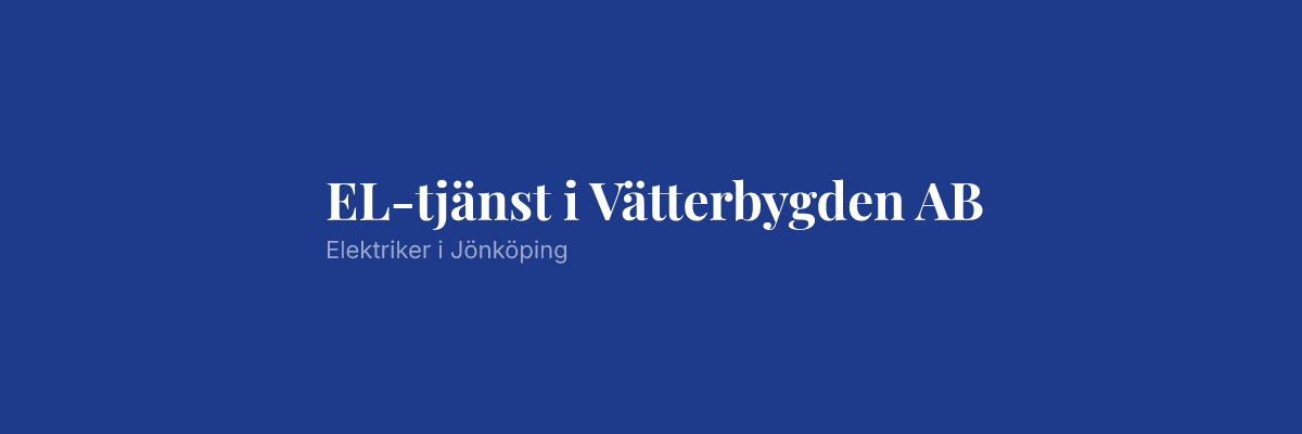 EL-tjänst i Vätterbygden AB