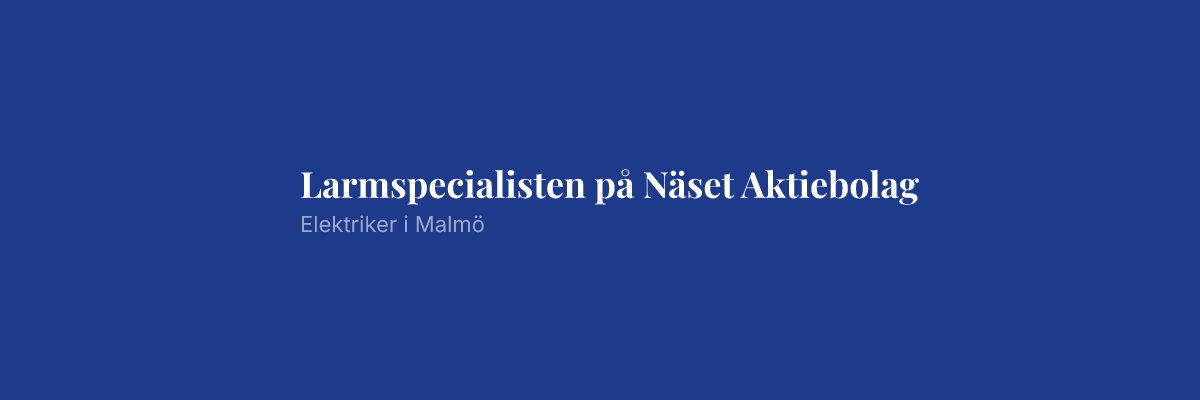 Larmspecialisten på Näset Aktiebolag