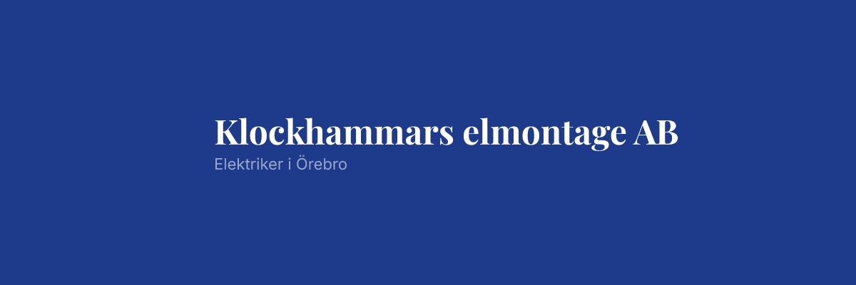 Klockhammars elmontage AB