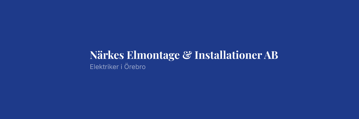 Närkes Elmontage & Installationer AB