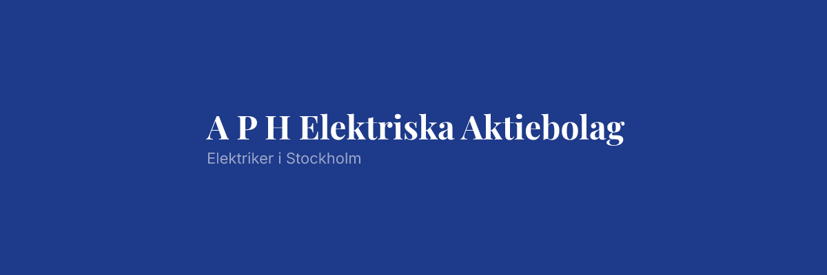 A P H Elektriska Aktiebolag