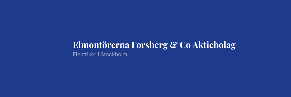 Elmontörerna Forsberg & Co Aktiebolag