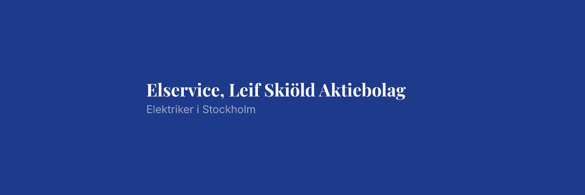Elservice, Leif Skiöld Aktiebolag