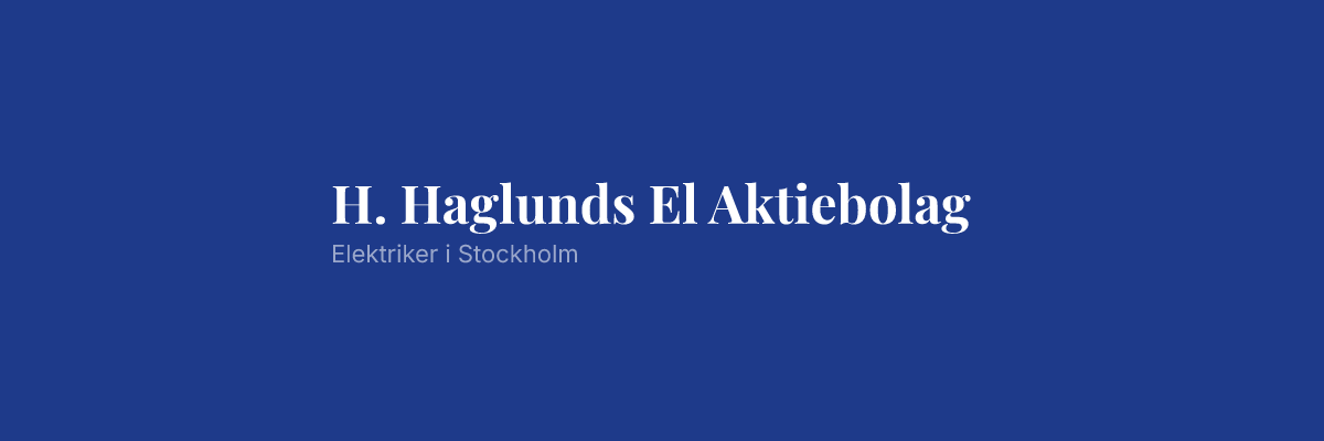 H. Haglunds El Aktiebolag