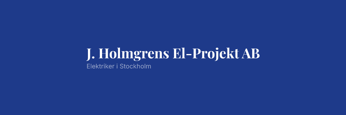 J. Holmgrens El-Projekt AB