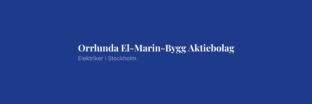 Orrlunda El-Marin-Bygg Aktiebolag