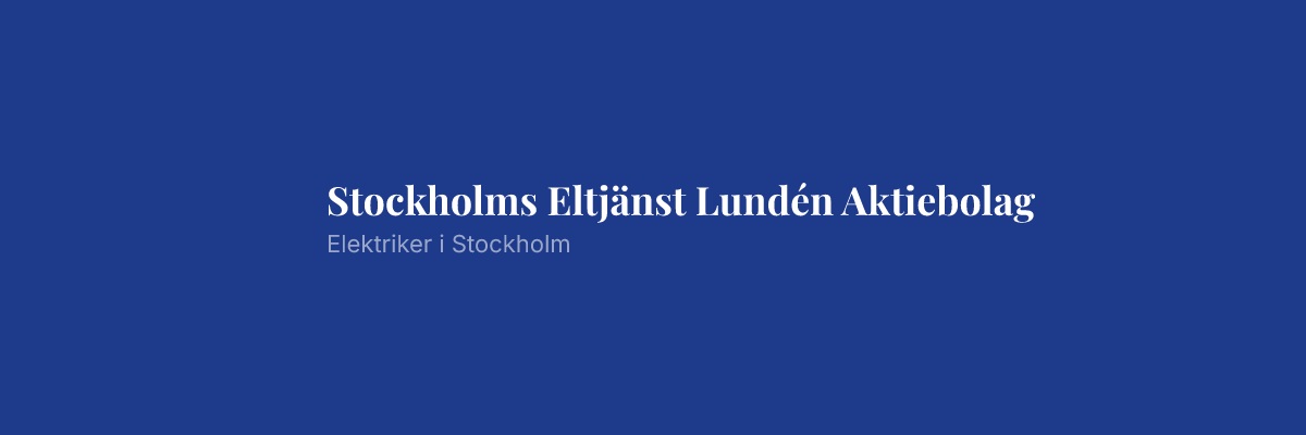 Stockholms Eltjänst Lundén Aktiebolag