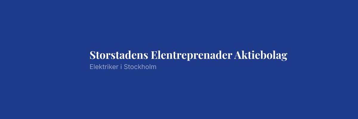 Storstadens Elentreprenader Aktiebolag