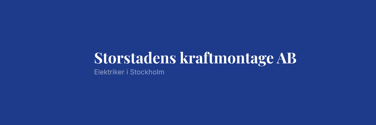Storstadens kraftmontage AB