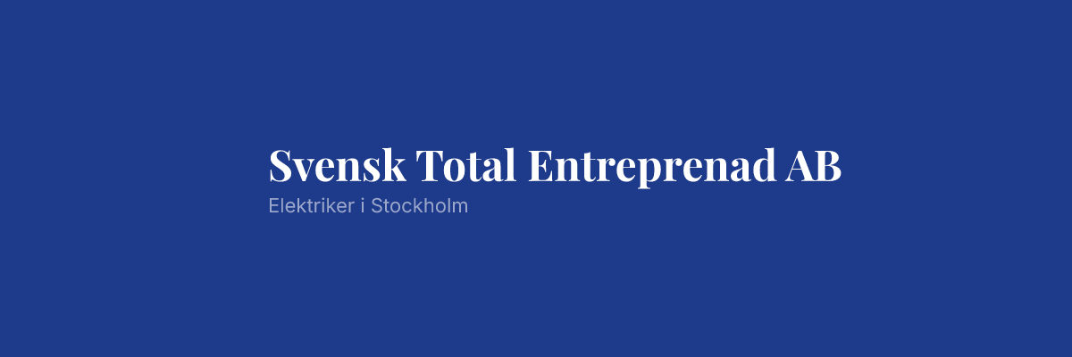 Svensk Total Entreprenad AB