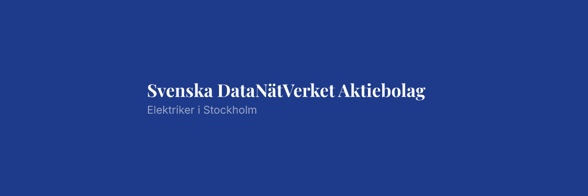 Svenska DataNätVerket Aktiebolag