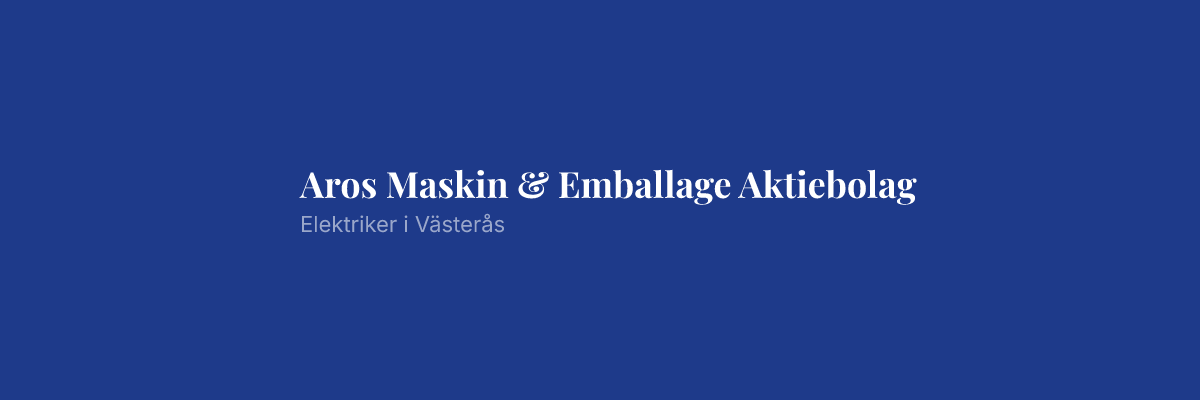 Aros Maskin & Emballage Aktiebolag