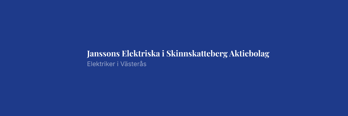 Janssons Elektriska i Skinnskatteberg Aktiebolag
