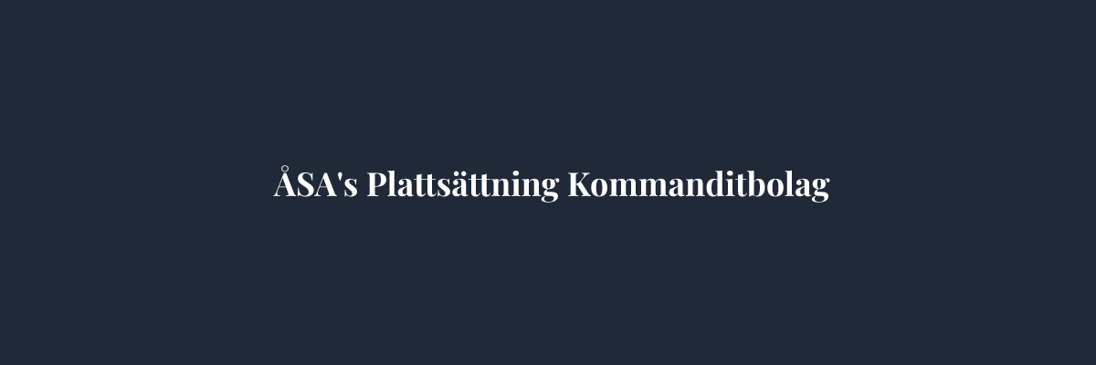 ÅSA's Plattsättning Kommanditbolag – Glasmästare i Göteborg