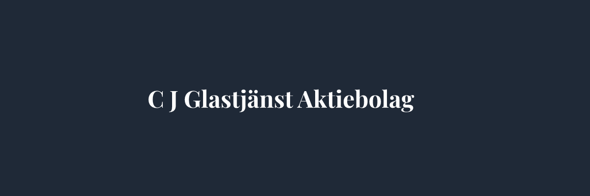 C J Glastjänst Aktiebolag – Glasmästare i Helsingborg