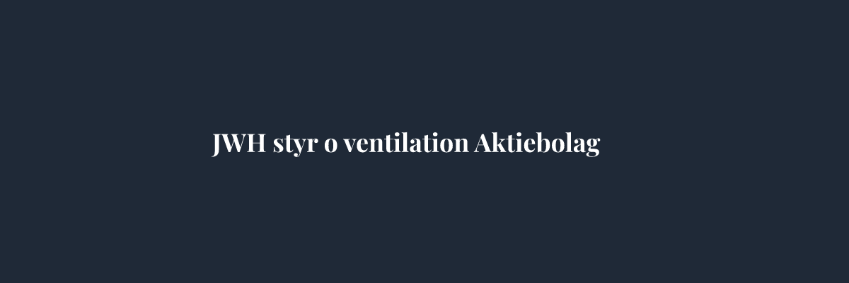JWH styr o ventilation Aktiebolag – Golvläggare i Göteborg