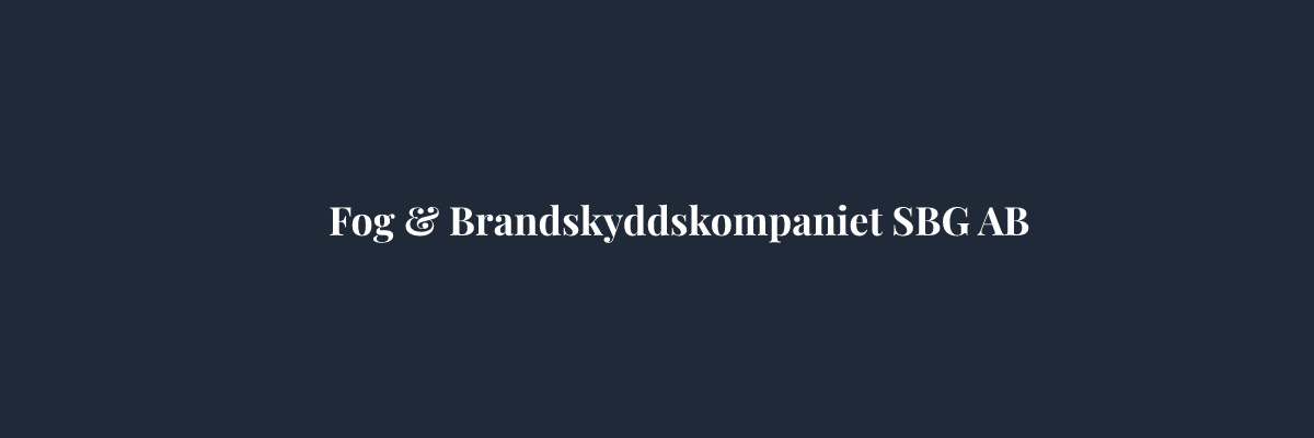 Fog & Brandskyddskompaniet SBG AB – Isolering i Stockholm