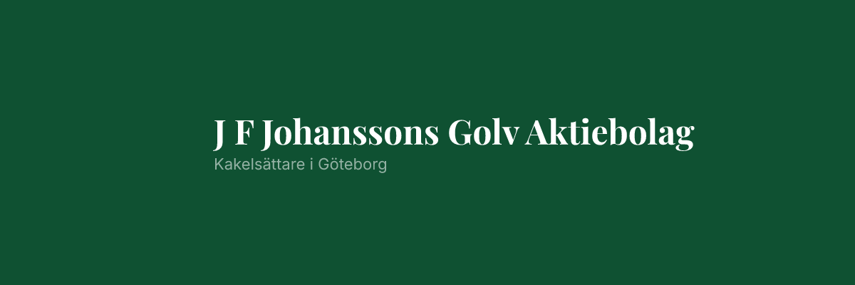 J F Johanssons Golv Aktiebolag