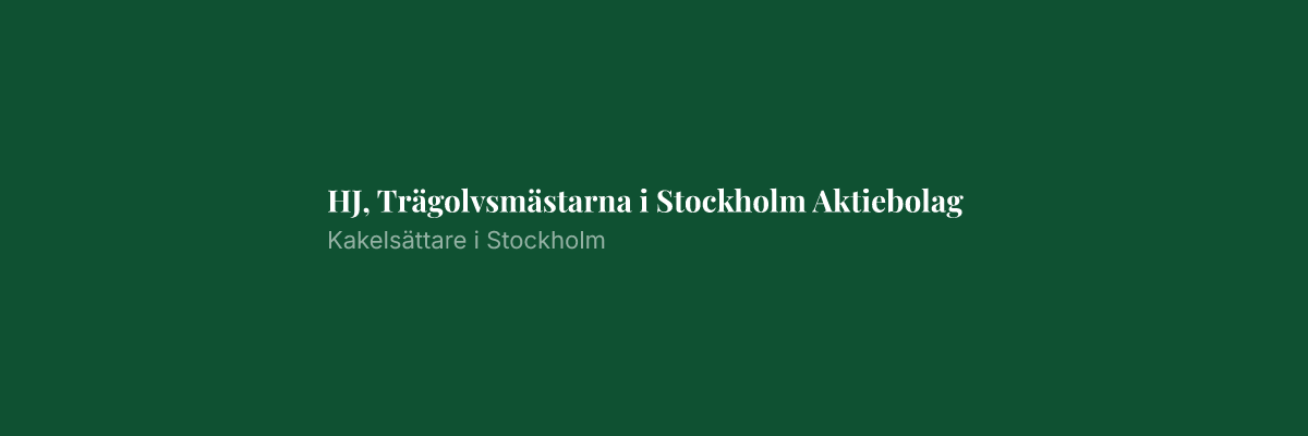 HJ, Trägolvsmästarna i Stockholm Aktiebolag