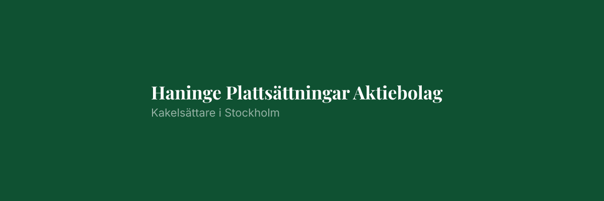 Haninge Plattsättningar Aktiebolag