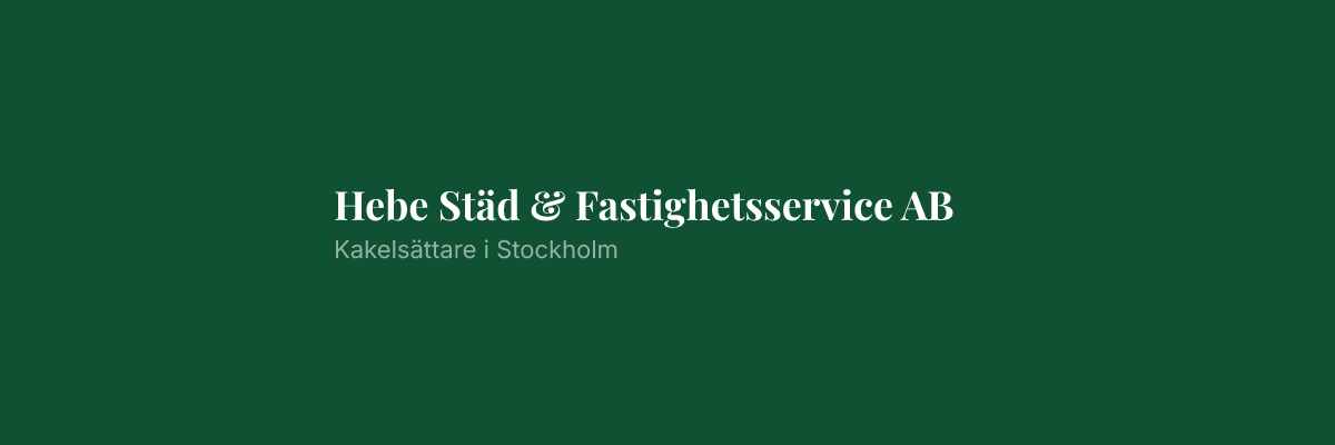 Hebe Städ & Fastighetsservice AB