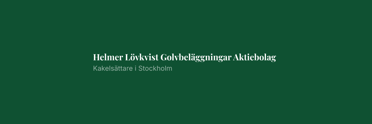 Helmer Lövkvist Golvbeläggningar Aktiebolag