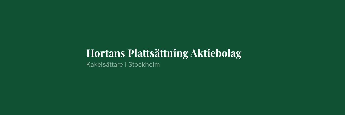 Hortans Plattsättning Aktiebolag