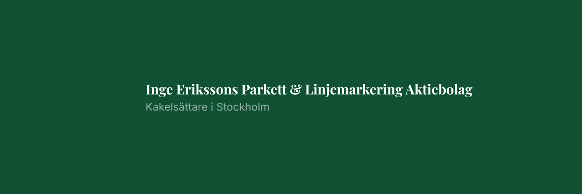 Inge Erikssons Parkett & Linjemarkering Aktiebolag