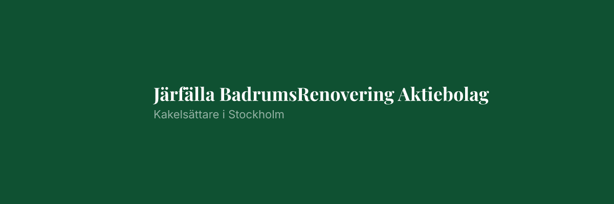 Järfälla BadrumsRenovering Aktiebolag