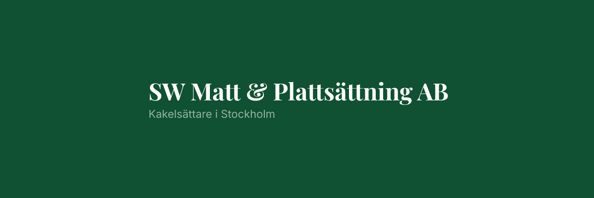 SW Matt & Plattsättning AB
