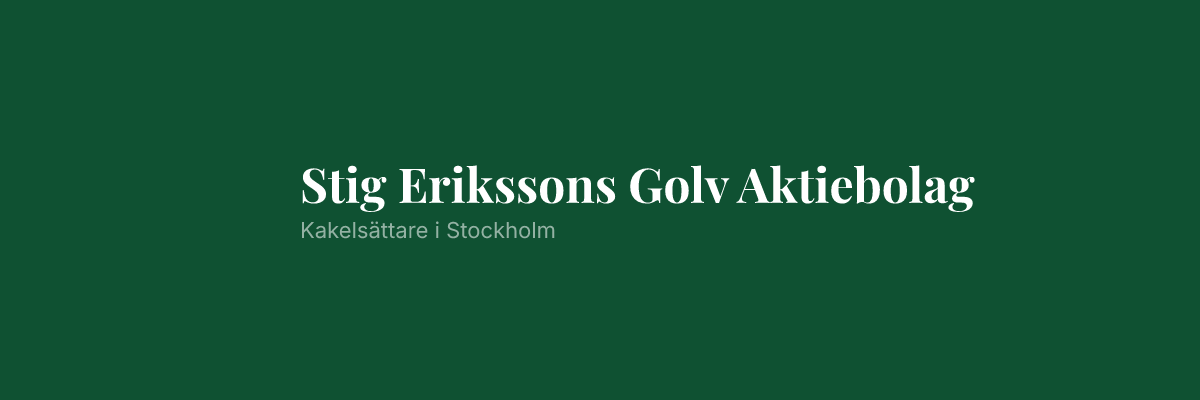 Stig Erikssons Golv Aktiebolag