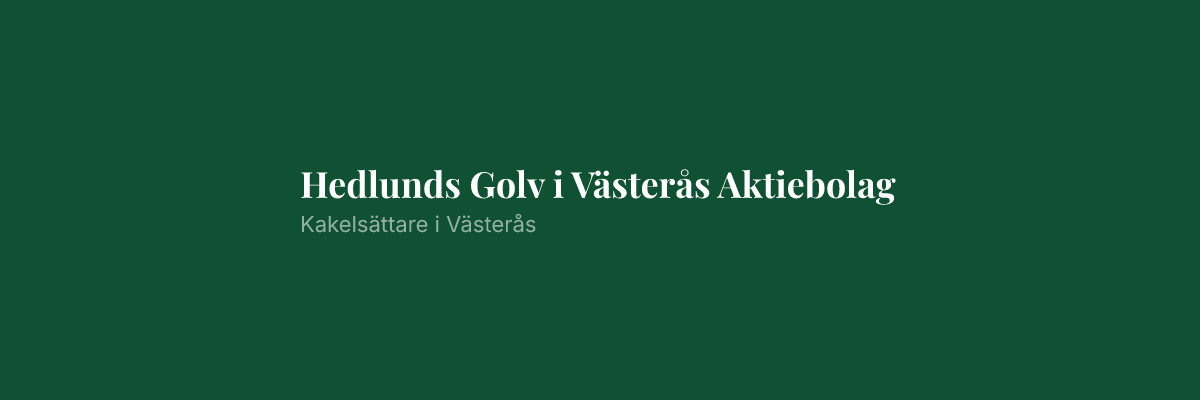 Hedlunds Golv i Västerås Aktiebolag
