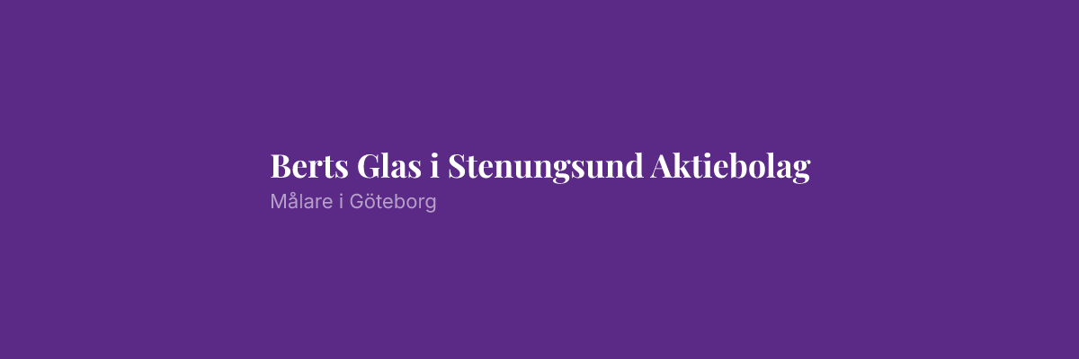Berts Glas i Stenungsund Aktiebolag