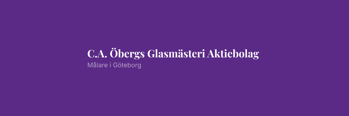 C.A. Öbergs Glasmästeri Aktiebolag