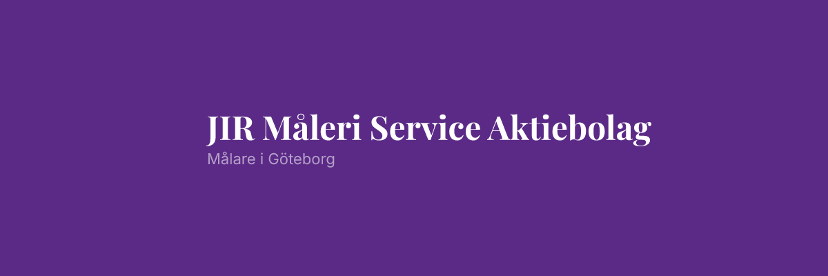 JIR Måleri Service Aktiebolag
