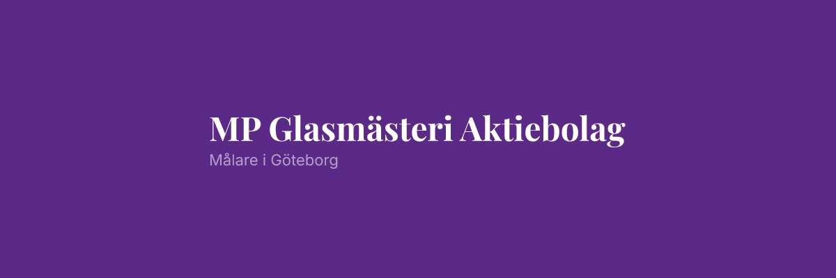 MP Glasmästeri Aktiebolag