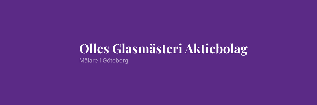 Olles Glasmästeri Aktiebolag