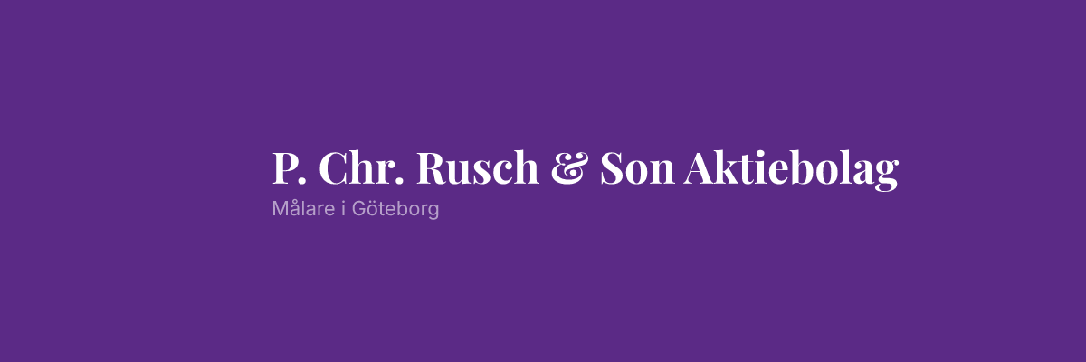 P. Chr. Rusch & Son Aktiebolag
