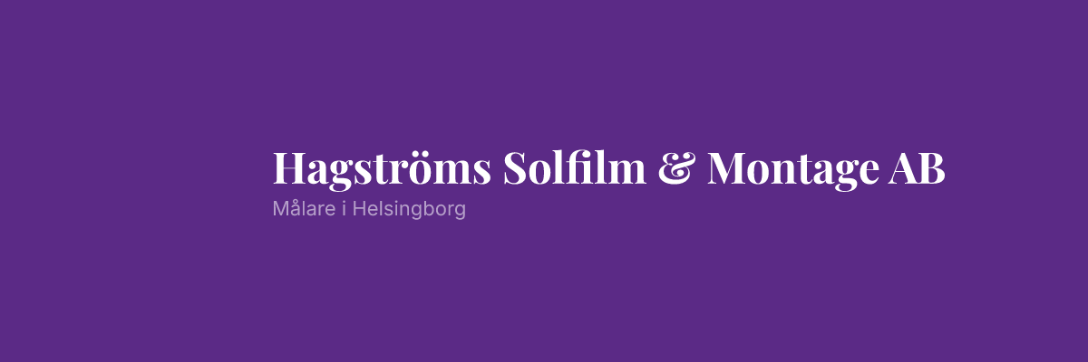 Hagströms Solfilm & Montage AB