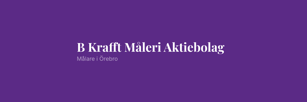 B Krafft Måleri Aktiebolag
