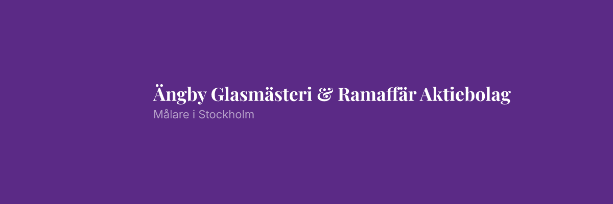 Ängby Glasmästeri & Ramaffär Aktiebolag