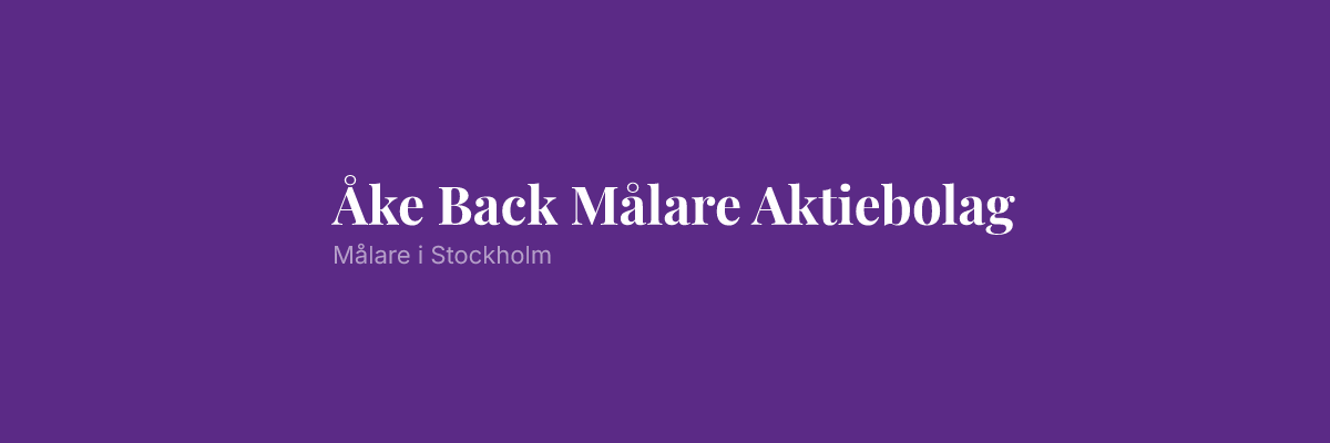 Åke Back Målare Aktiebolag
