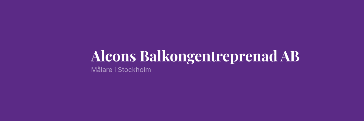 Alcons Balkongentreprenad AB