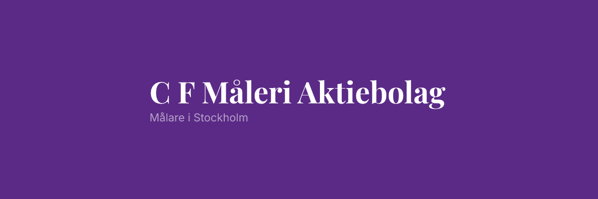 C F Måleri Aktiebolag
