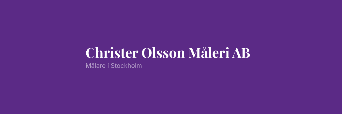 Christer Olsson Måleri AB